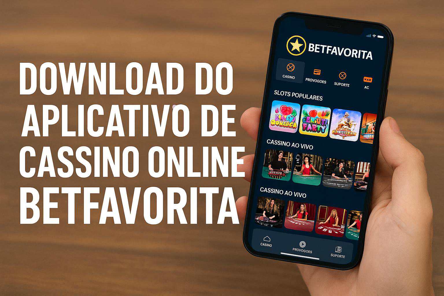 Baixar o BETFAVORITA Cassino App